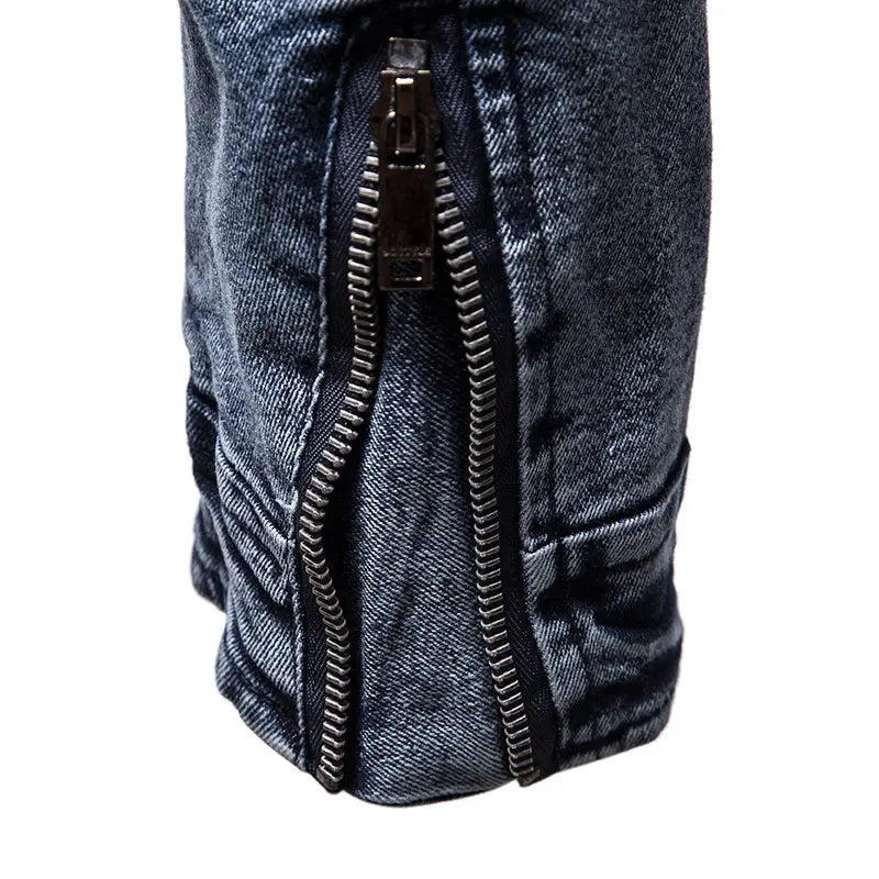 Jaqueta Jeans Masculina Slim Gola Stand
