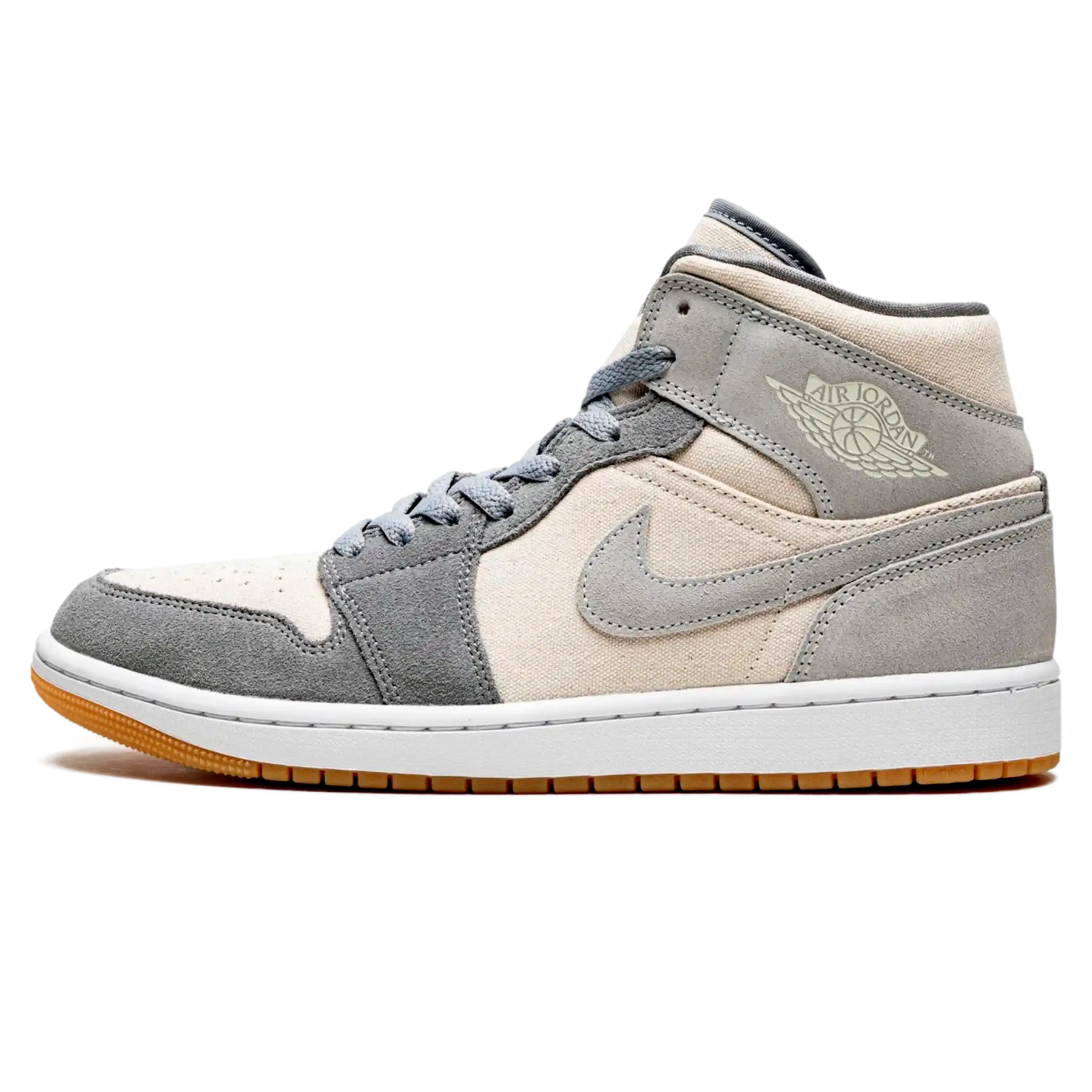 Tênis Air Jordan 1 Mid Masculino "Coconut Milk Particle Grey" Cinza