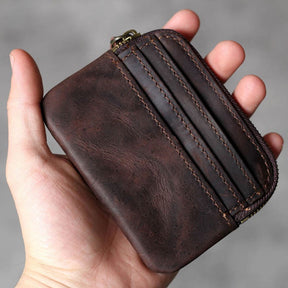 Carteira Porta Cartão de Couro Billfold