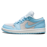 Tênis Air jordan 1 Low Feminino "Aluminium" Azul / Cinza