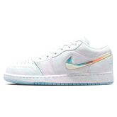Tênis Air Jordan 1 Low Feminino "Glitter Swoosh" Branco