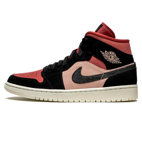 Tênis Air Jordan 1 Mid Feminino "Canyon Rust" Rosa / Preto