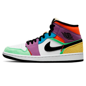 Tênis Air Jordan 1 Mid Feminino "Lightbulb" Colorido