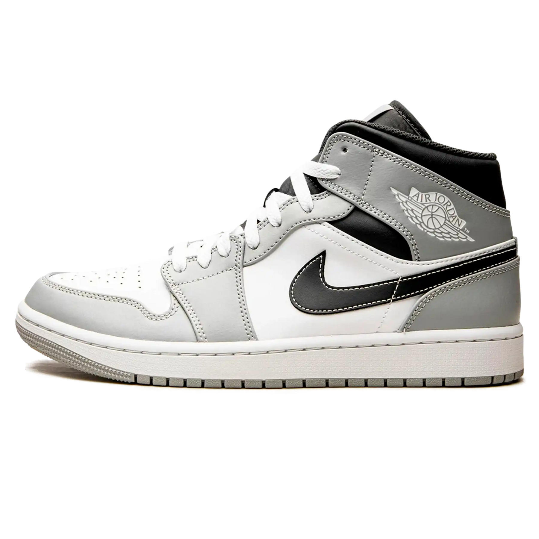 Tênis Air Jordan 1 Mid Feminino "Light Smoke Grey Anthracite" Cinza