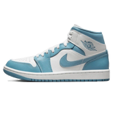 Tênis Air Jordan 1 Mid "UNC" Azul / Branco