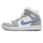 Tênis Air Jordan 1 Mid Feminino "Wolf Grey" Cinza